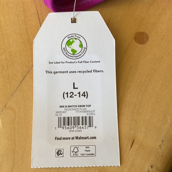 Purple Time & Tru Bikini Top - Picture 6 of 8